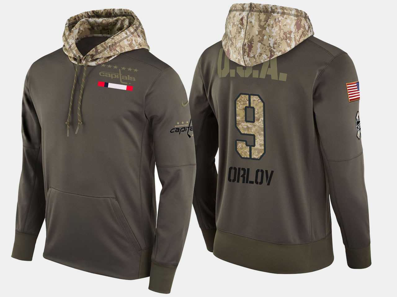 Nike Capitals 9 Dmitry Orlov Olive Salute To Service Pullover Hoodie,We sell and wholesale Nike Capitals 9 Dmitry Orlov Olive Salute To Service Pullover Hoodie on line form chian!